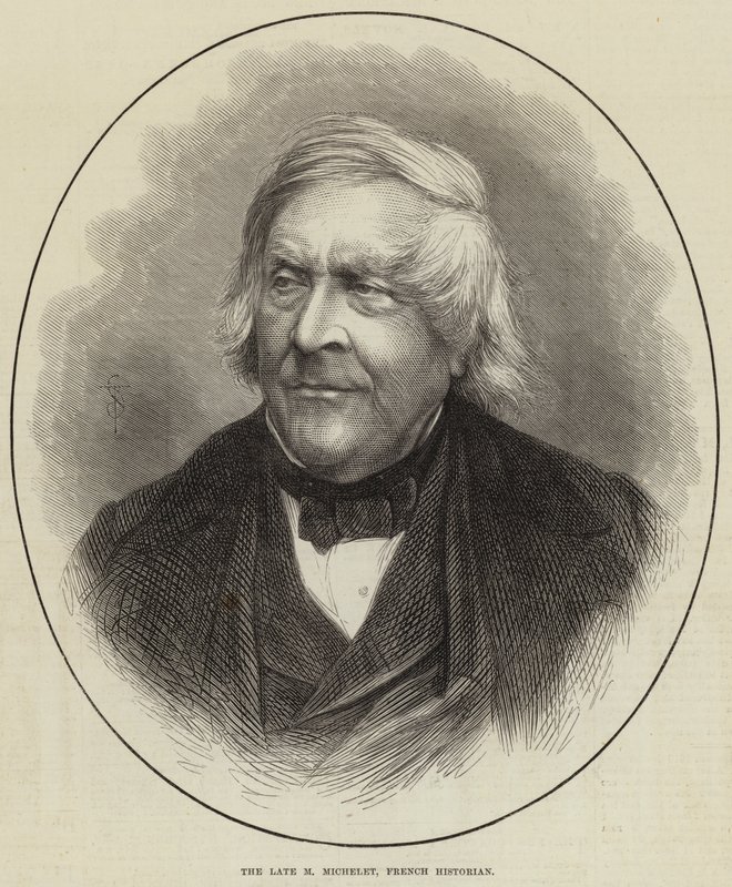 Zesnulý M. Michelet, francouzský historik (rytina) od English School