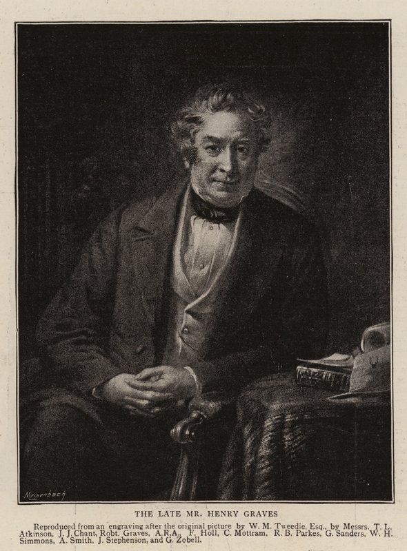 Zesnulý pan Henry Graves (rytina) od English School