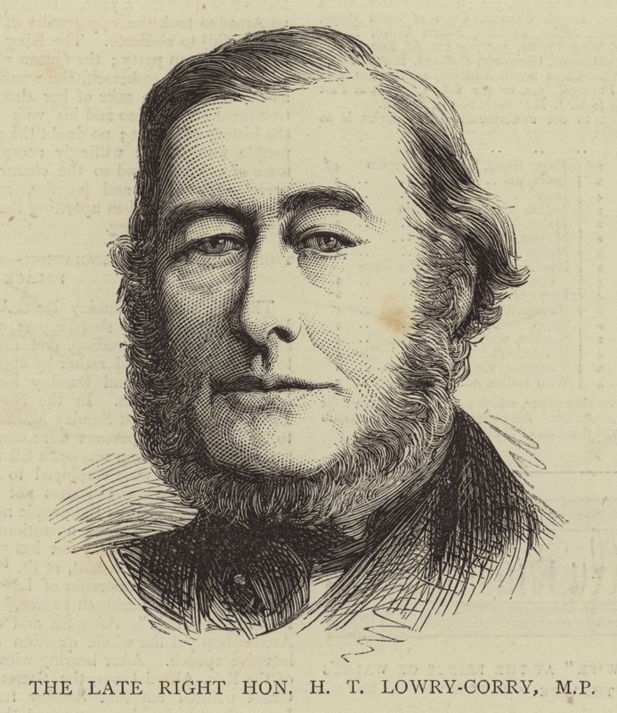 Zesnulý ctihodný poslanec H. T. Lowry-Corry (rytina) od English School