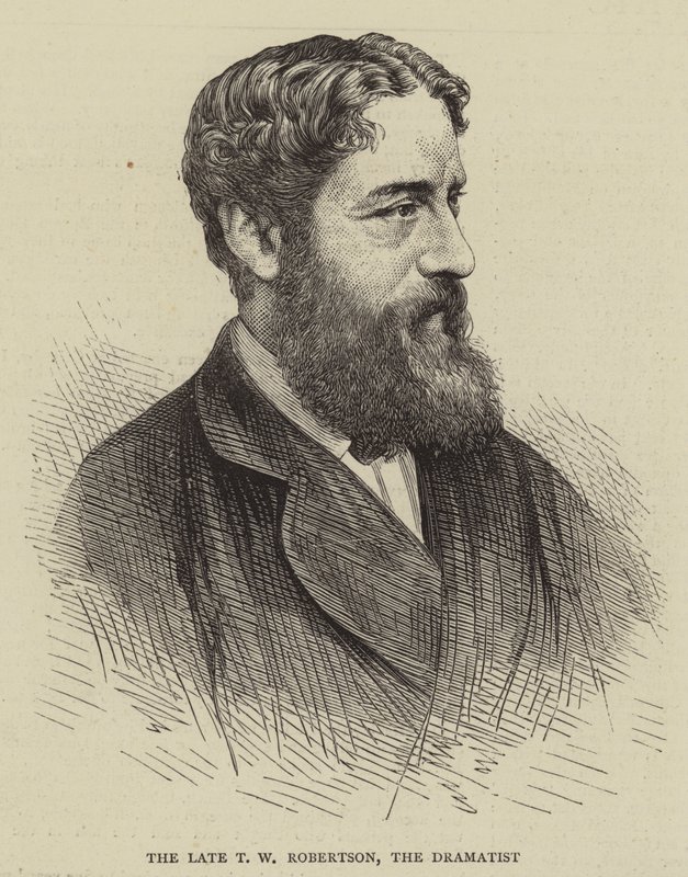 Dramatik T. W. Robertson (rytina) od English School