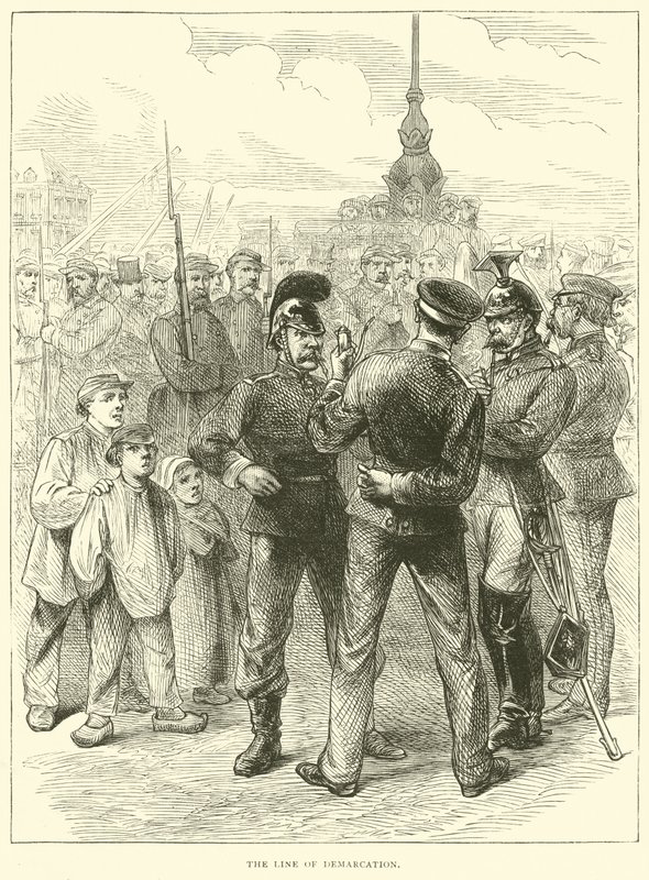 Demarkační linie, březen 1871 od English School