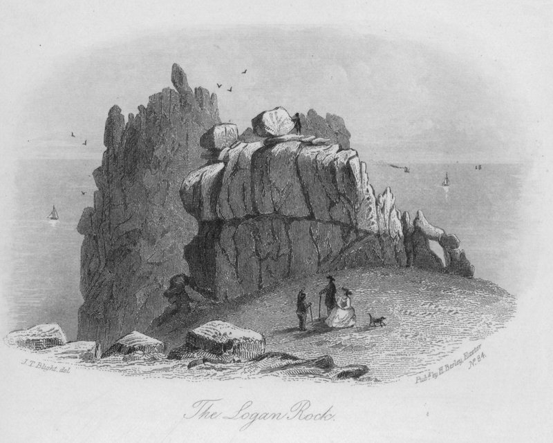 The Logan Rock (rytina) od English School