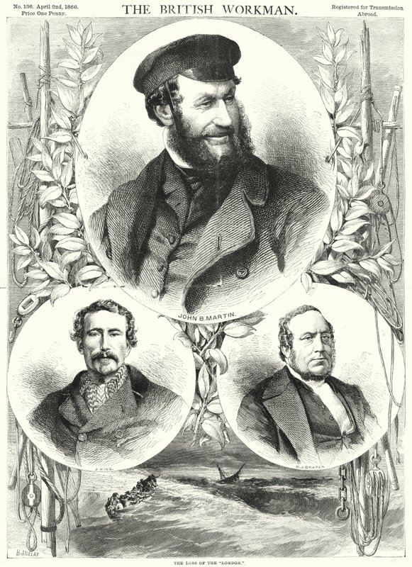 The Loss of the "Londýn" (rytina) od English School