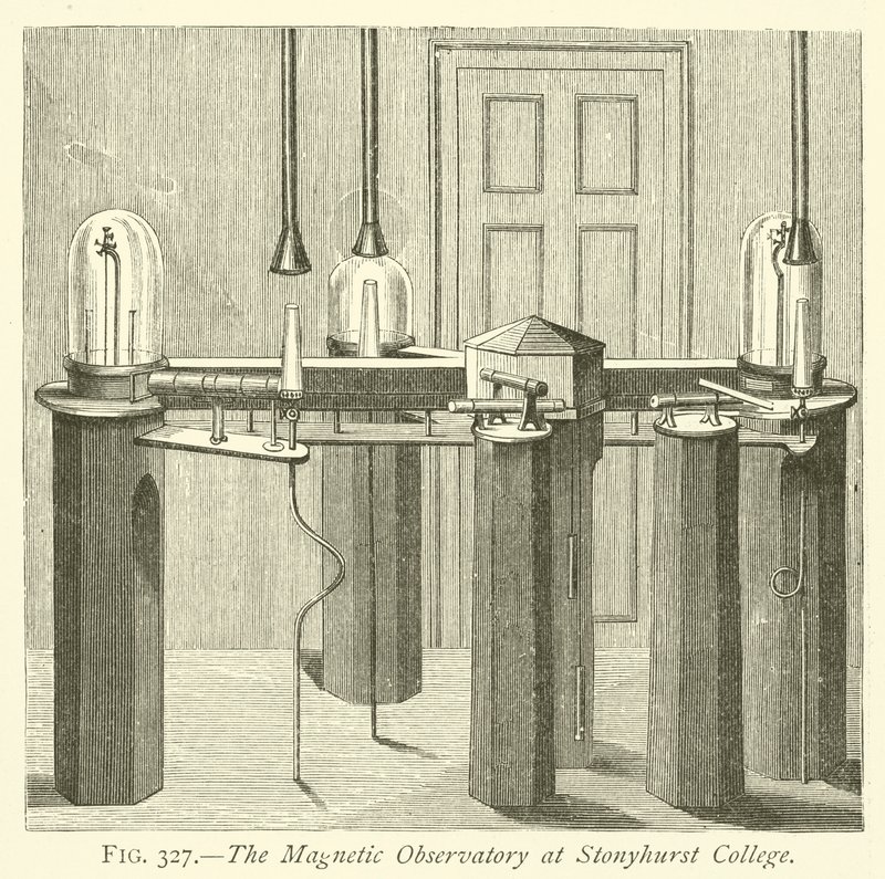 Magnetická observatoř na Stonyhurst College (rytina) od English School