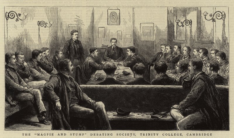 Debatní společnost „Straka a pahýl“, Trinity College, Cambridge od English School