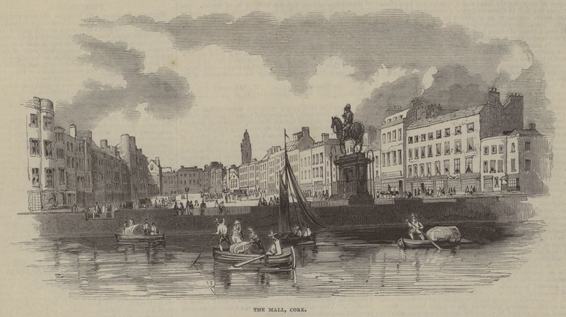 The Mall, Cork (rytina) od English School