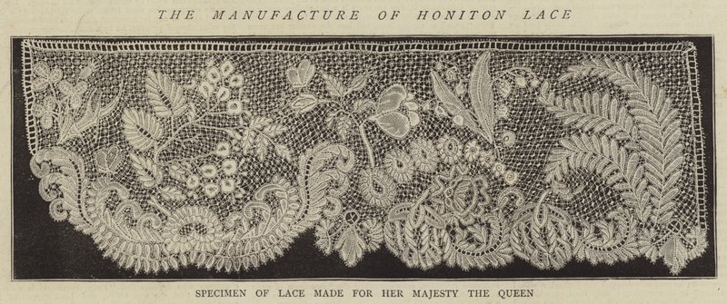 The Manufacture of Honiton Lace (rytina) od English School