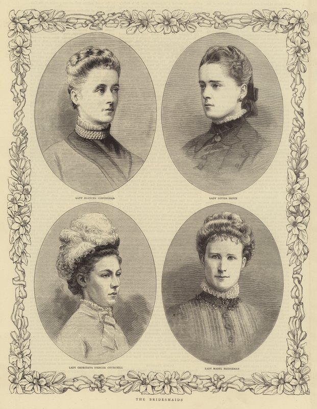 Svatba vévody z Connaughtu, družiček (rytina) od English School