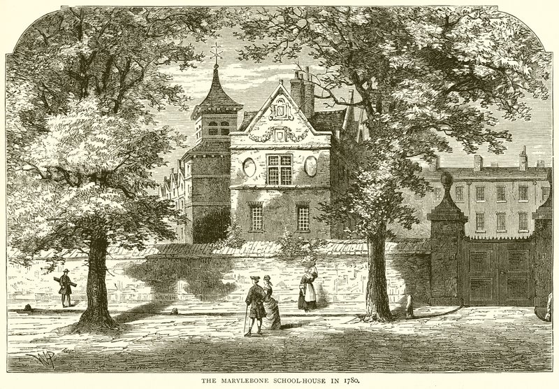 Marylebone School-House v roce 1780 od English School