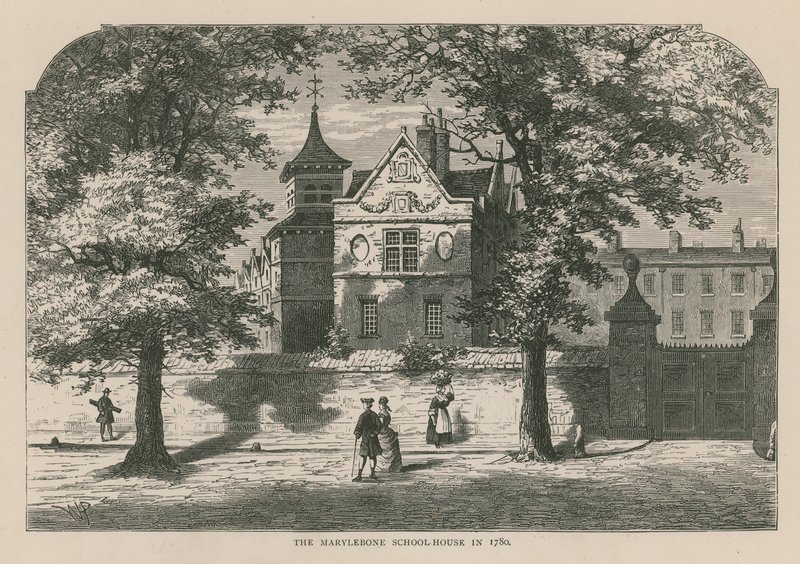 Marylebone School House v roce 1780 od English School