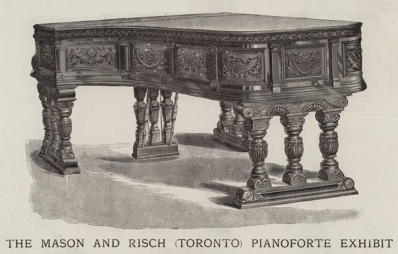 The Mason and Risch (Toronto) Pianoforte Exhibit (rytina) od English School