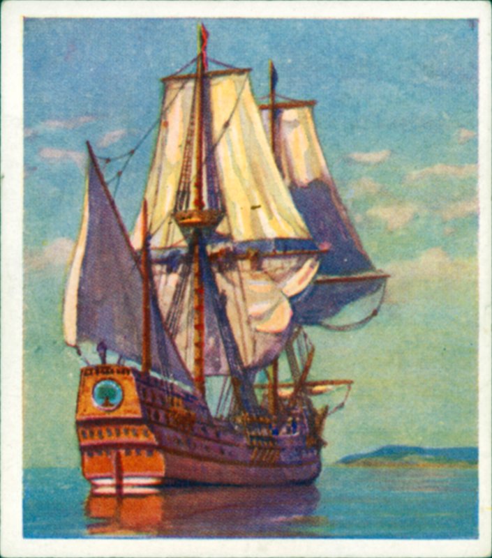 "Mayflower" (barevná litografie) od English School