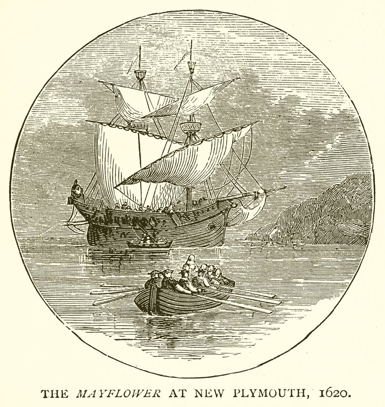 Mayflower v New Plymouth, 1620 od English School