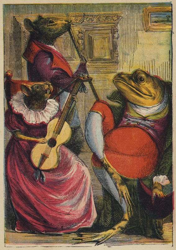 Veselá zábava (barevná litografie) od English School
