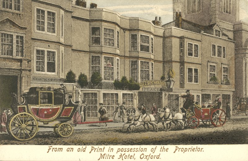 The Mitre Hotel, Oxford (barevné lito) od English School
