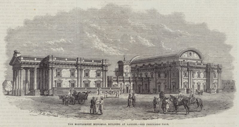 Montgomery Memorial Building v Lahore (rytina) od English School