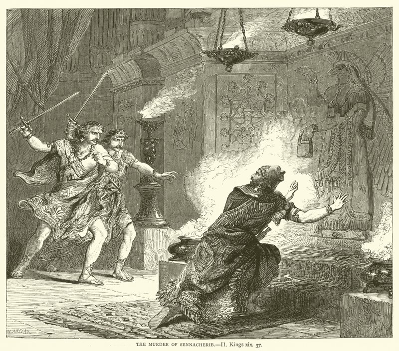 Vražda Senacheriba, II, Kings, xix, 37 od English School