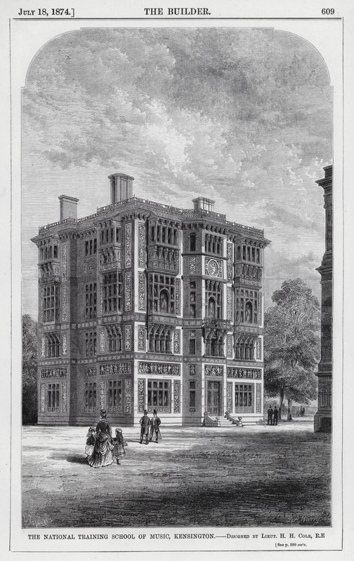 The National Training School of Music, Kensington (rytina) od English School