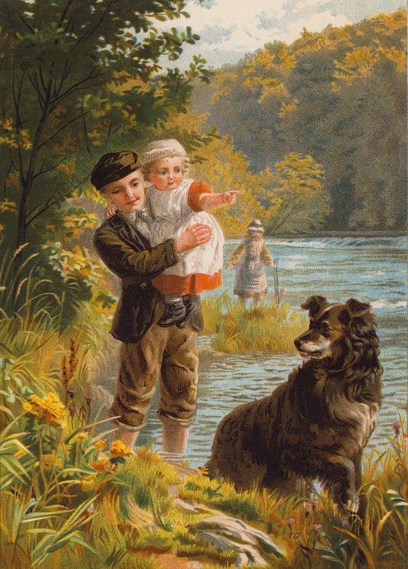 Nejbližší cesta (barevná litografie) od English School