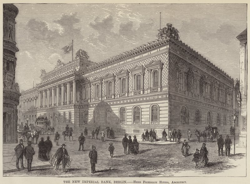 The New Imperial Bank, Berlin (rytina) od English School