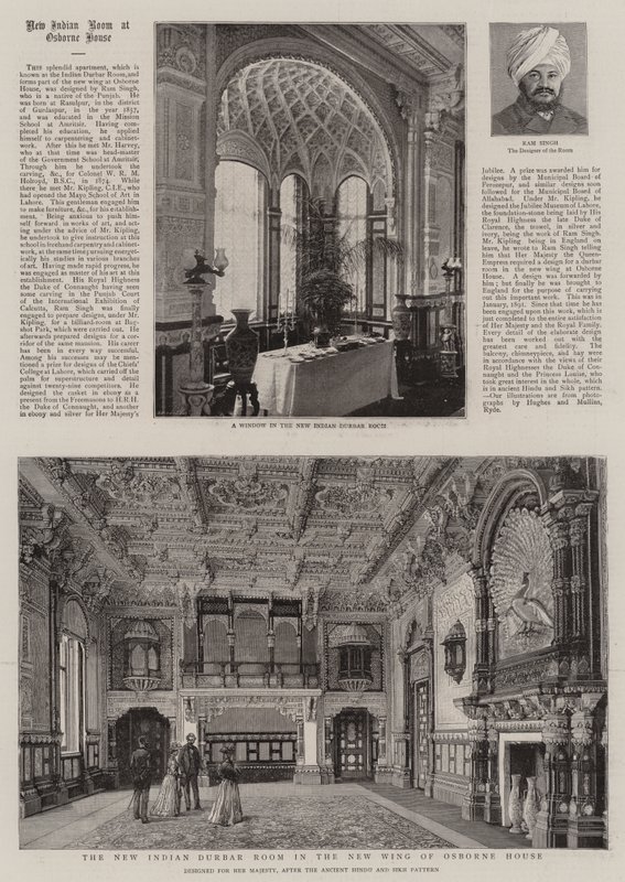 The New Indian Durbar Room in the New Wing of Osborne House (rytina) od English School
