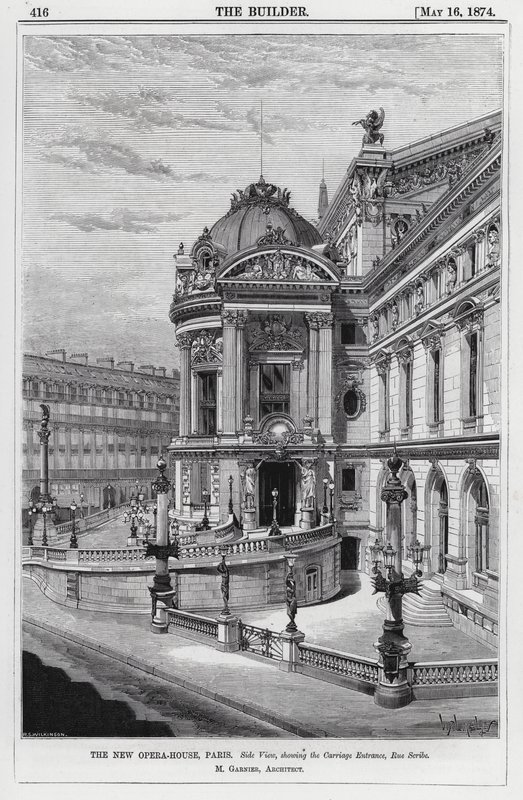 Nová opera, Paříž (rytina) od English School