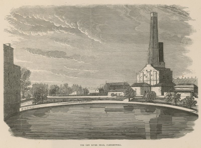 The New River Head, Clerkenwell, Londýn od English School