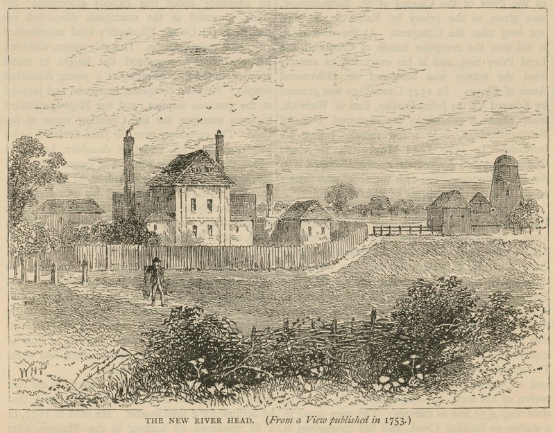 Hlava New River, z pohledu publikovaného v roce 1753 od English School
