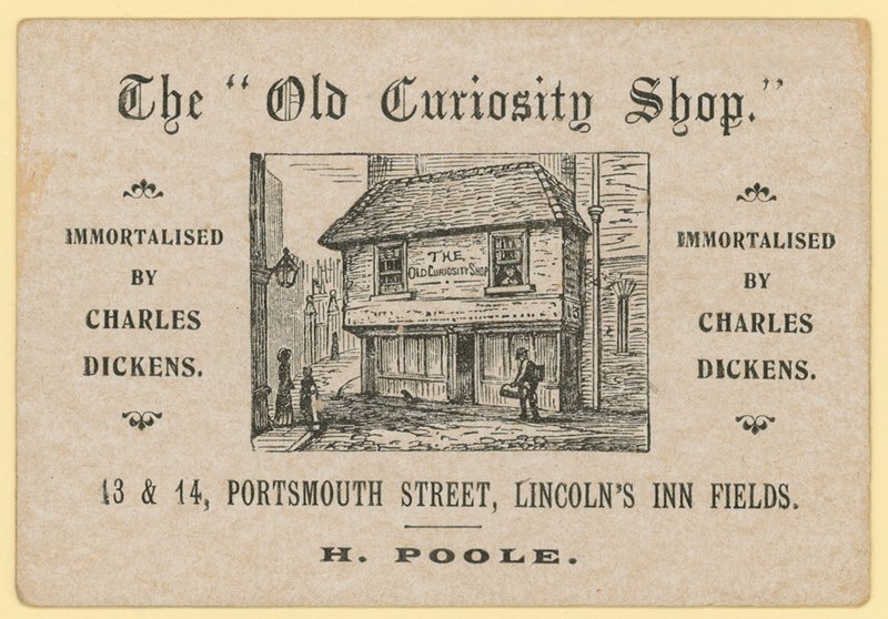 The Old Curiosity Shop, Portsmouth Street, Lincolns Inn Fields, Londýn; Prodejce odpadového papíru Poole od English School