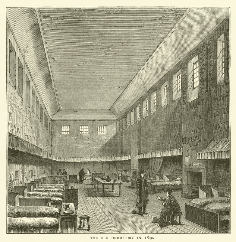 Stará kolej v roce 1840 (rytina) od English School
