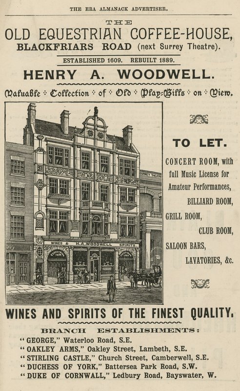 The Old Equestrian Coffee House, Blackfriars Road, Londýn od English School