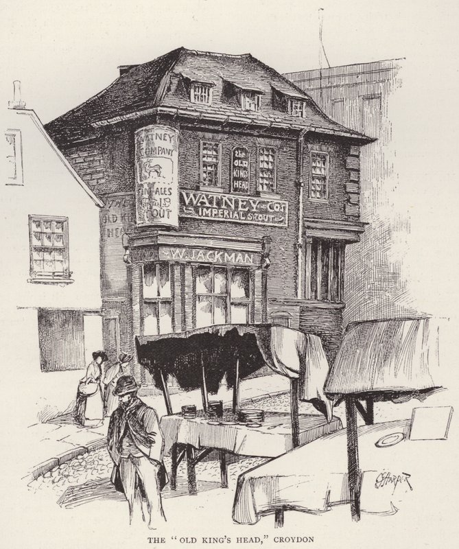 Hlava starého krále, Croydon (litho) od English School