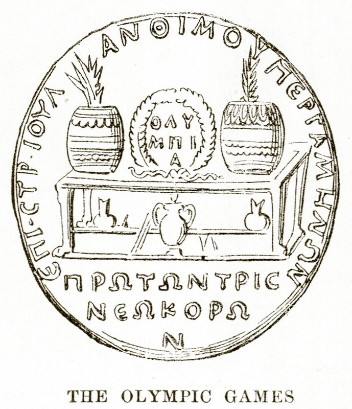 Olympijské hry, ilustrace z Dějiny Řecka od Victora Duruye, 1890 od English School