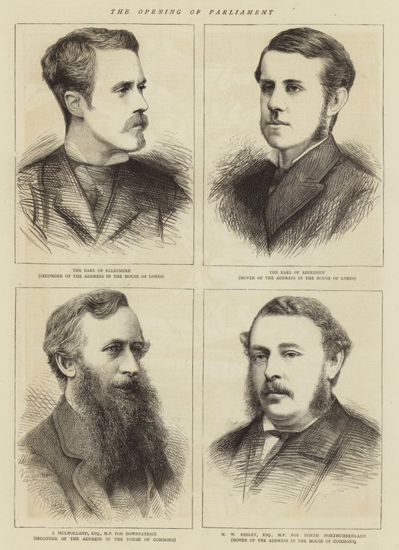 Otevření parlamentu (rytina) od English School