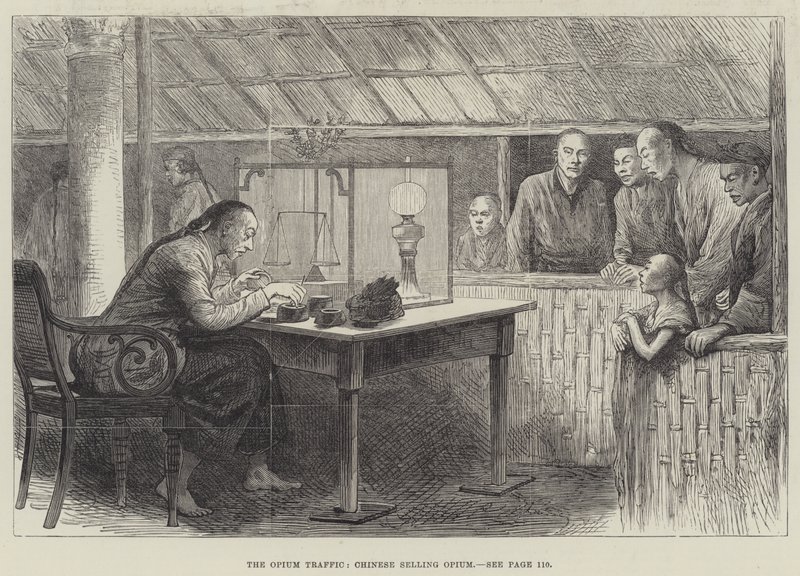 The Opium Traffic, Číňané prodávají opium (rytina) od English School