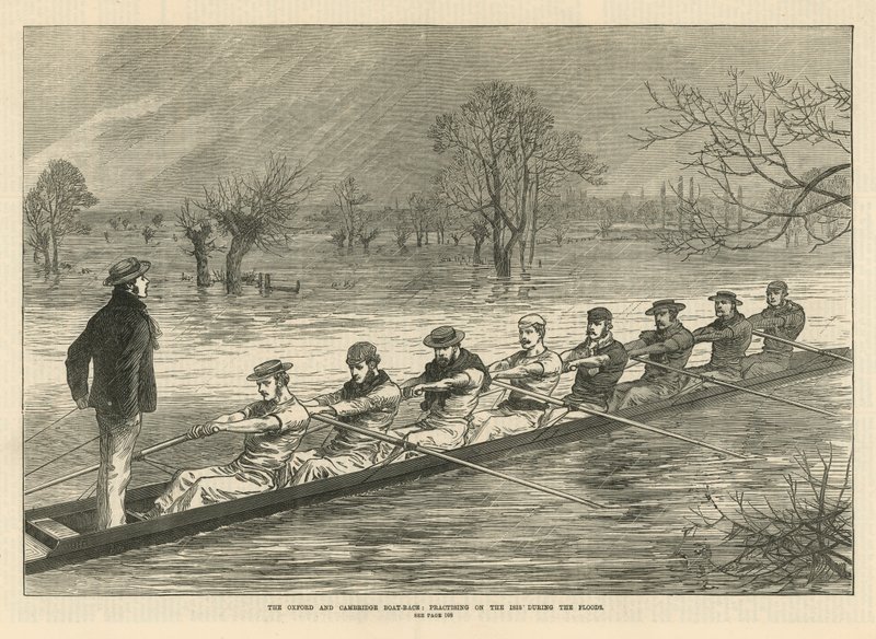 Závod lodí v Oxfordu a Cambridge od English School