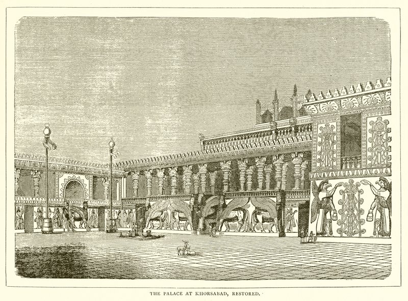 Palác v Khorsabad, obnoven od English School