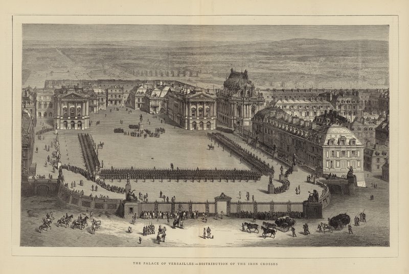 Palác ve Versailles - distribuce železných křížů od English School