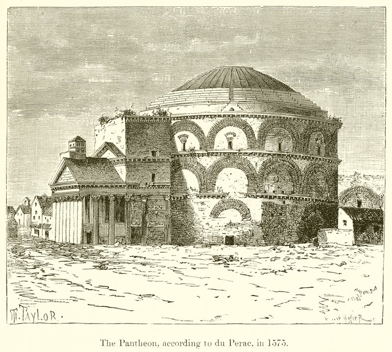 Pantheon, podle du Perac, v roce 1575 od English School