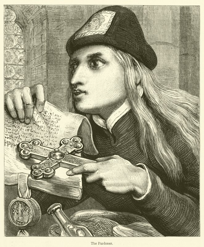 The Pardoner (rytina) od English School