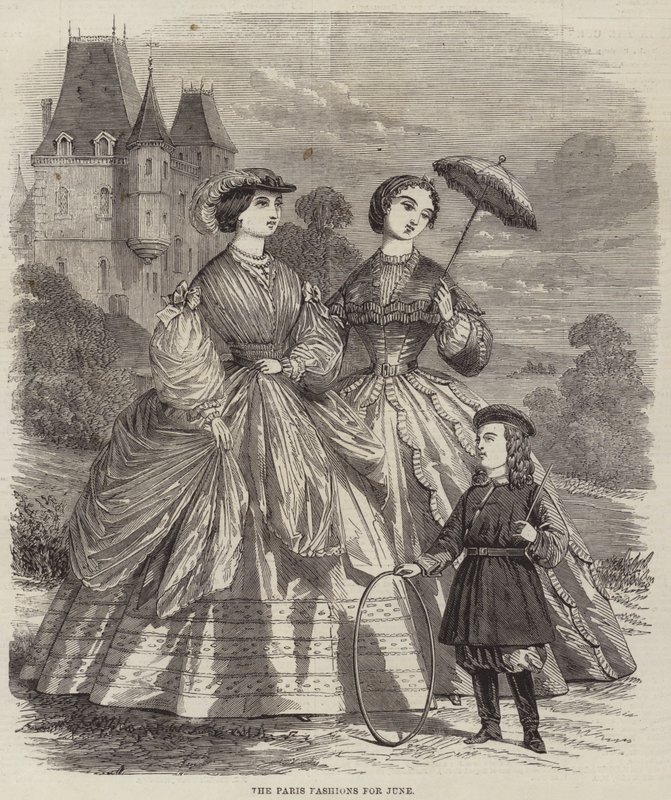 The Paris Fashions for June (rytina) od English School