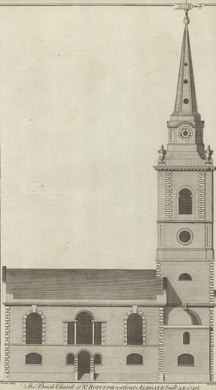 Farní kostel St Botolph bez Aldgate, Londýn od English School