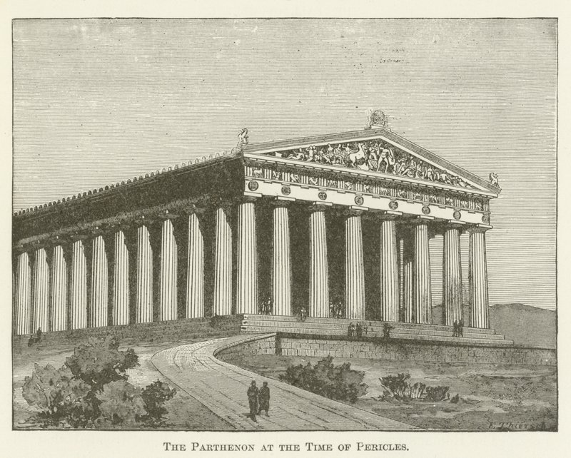 Parthenon v době Perikle od English School