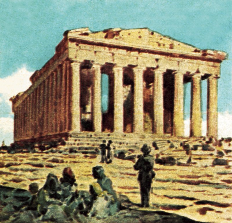 Parthenon v Aténách od English School