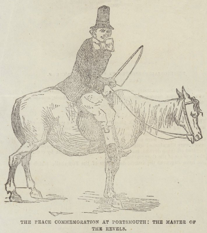 Připomínka míru v Portsmouthu, Master of the Revels (rytina) od English School