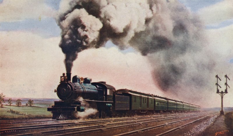 Pennsylvania Limited v plné rychlosti, Pennsylvania Railroad, USA od English School