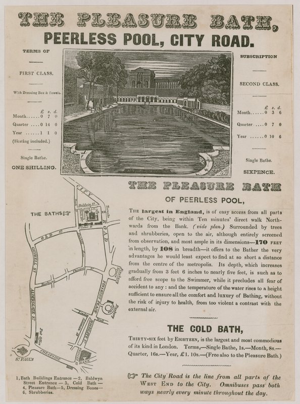 The Pleasure Bath, Peerless Pool, City Road od English School