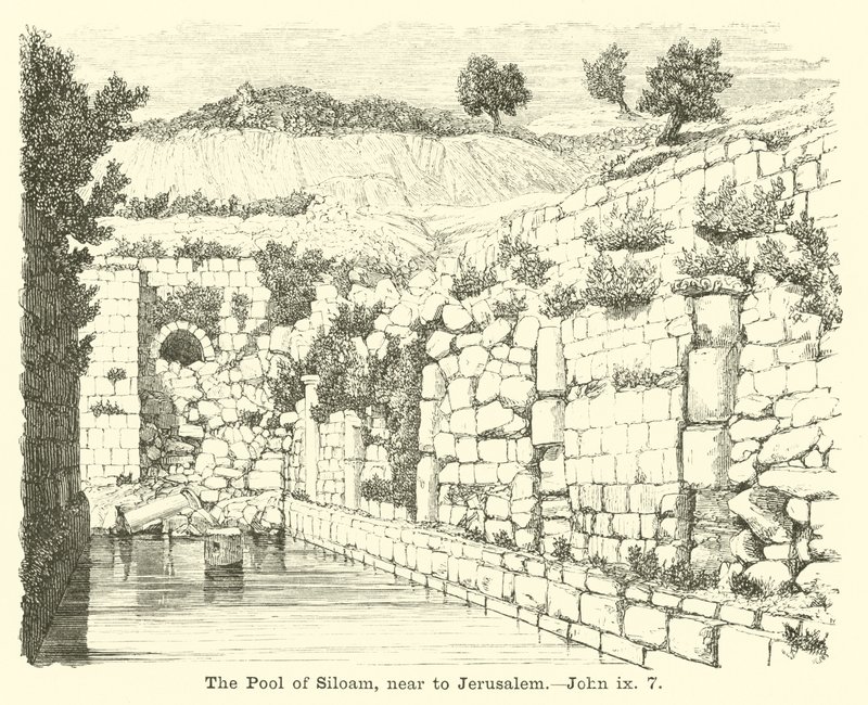 Jezero Siloe, blízko Jeruzaléma, Jan, ix, 7 od English School