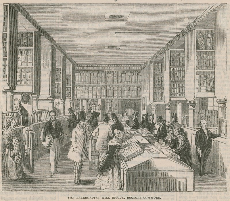 The Prerogative Will Office, Doctors Commons, Londýn od English School