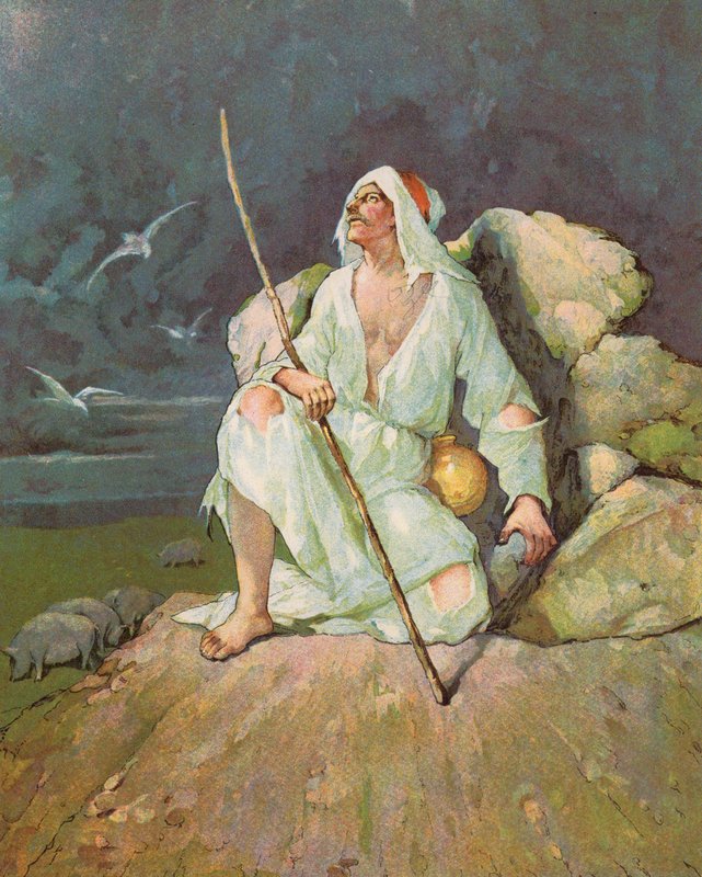 Marnotratný syn (barevná litografie) od English School